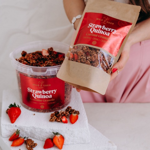 Strawberry Quinoa Coconut Granola
