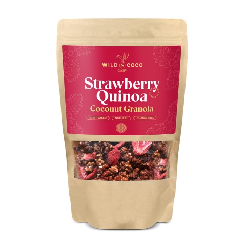 Strawberry Quinoa Coconut Granola