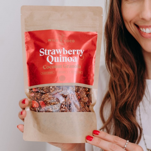 Strawberry Quinoa Coconut Granola